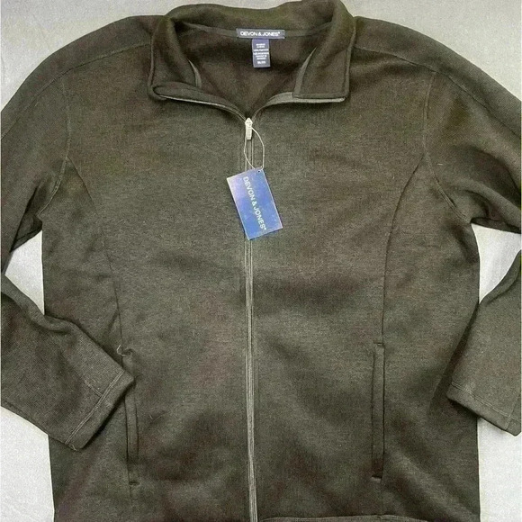 Devin & Jones Black Jacket Men’s 2XL zipper Stretch medium weight Comy NWT fall - Picture 1 of 5
